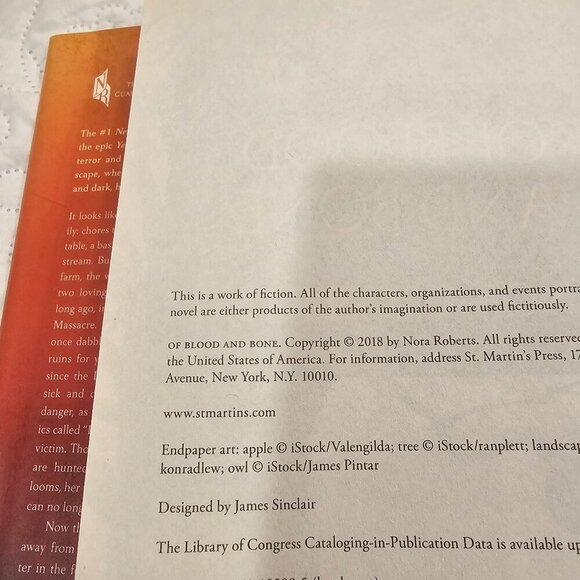 Of Blood And Bone By Nora Roberts Hardcover - Picture 3 of 10